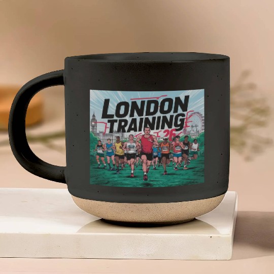 London Marathon by Kalam Pottery Mugs