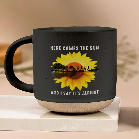 Here Comes The Sun And I Say It s Alright Guitar Pottery Mugs
