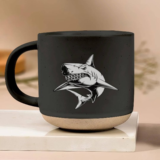 Great White Shark - Ocean Shark - Shark Lover Pottery Mugs