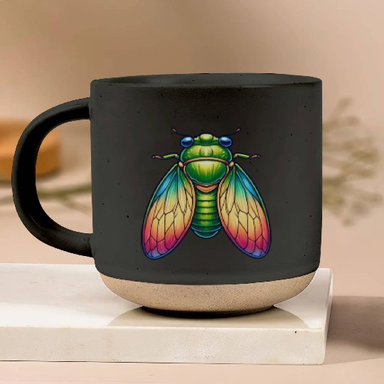 Colorful Cicada Pottery Mugs