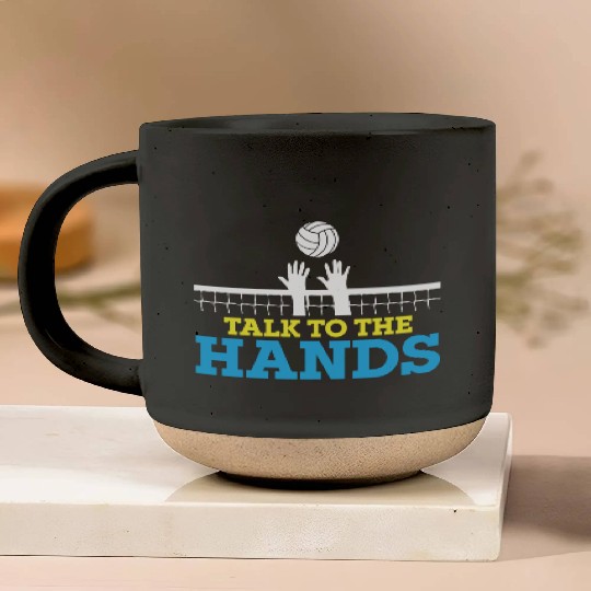 Funny Volleyball Player Talk To The Hands Pottery Mugs