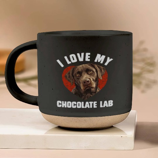 Brown Labrador I LOVE MY CHOCOLATE LAB Owners Pottery Mugs