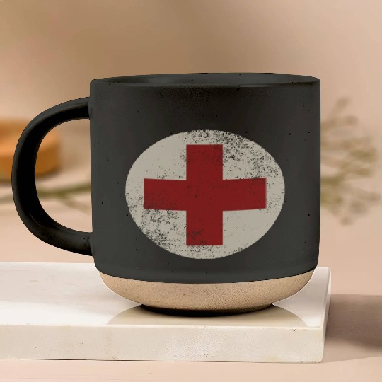 WW2 Combat Medic Symbol Pottery Mugs