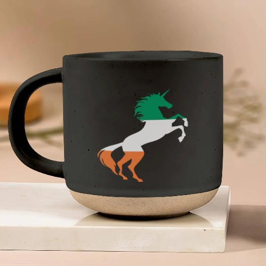 Unicorn Ireland Flag Pottery Mugs Magical Unicorn Irish