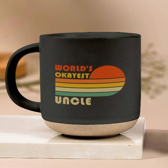 World's Okayest Uncle Funny Retro Vintage Pottery Mugs