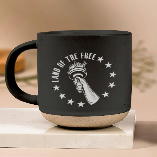 Land of The Free Pottery Mugs