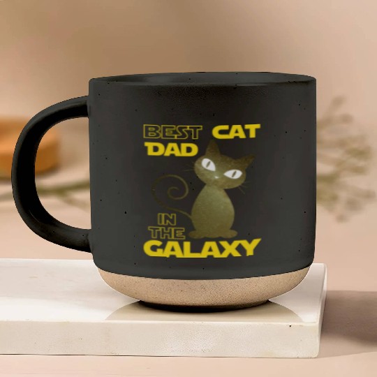Galaxy Cat Best Cat Dad Pottery Mugs