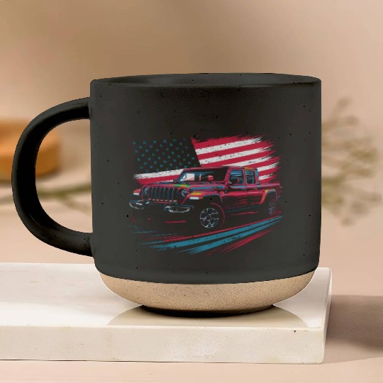 Jeep Gladiator JT US Flag Pottery Mugs