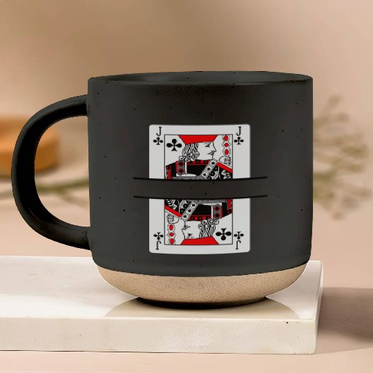 Playing card clover jack with banner space Pottery Mugs