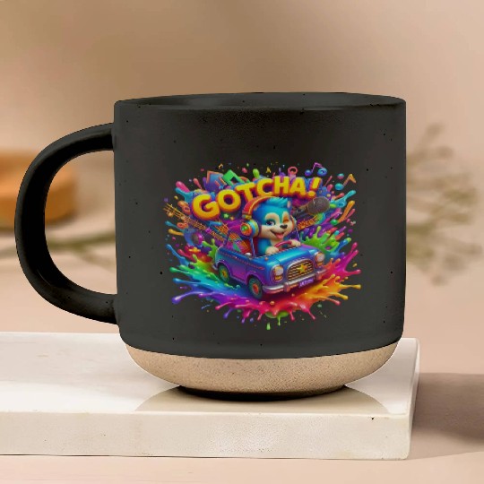 Stellar Cadence: Symphony of Neon Hues - GoTCha! Pottery Mugs
