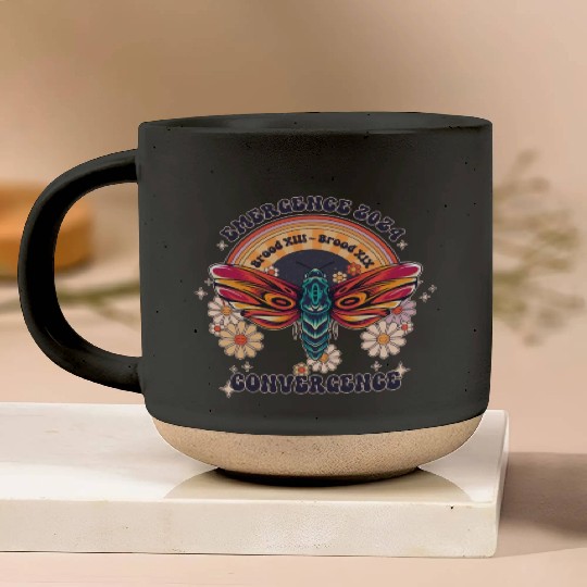 Retro Flying Insects Invasion Cicada Tour 2024 Pottery Mugs