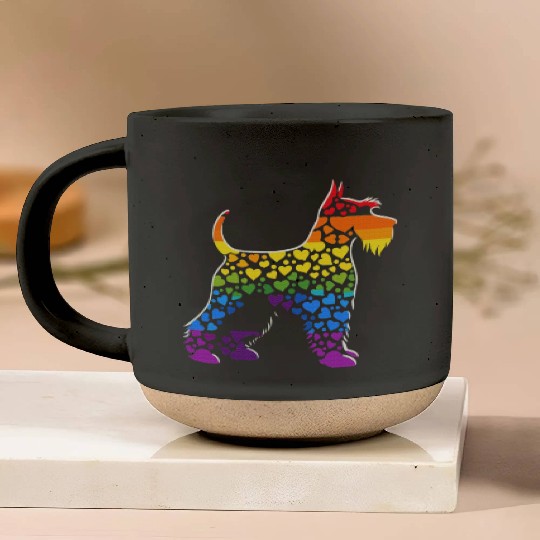 Miniature Schnauzer Rainbow LGBT Gay Pride Lesbian Pottery Mugs