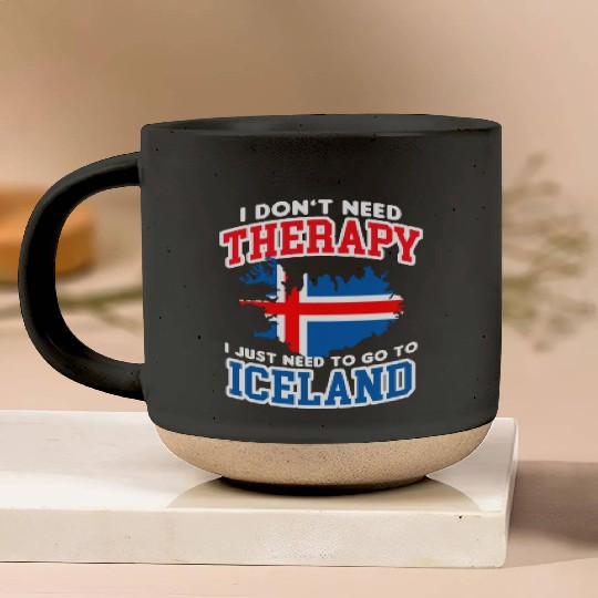 Iceland Flag Embrace The Northern Lights Design Pottery Mugs