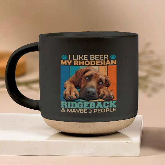 Ridgeback Owner LIKE BEER RHODESIAN RIDGEBACK Pottery Mugs