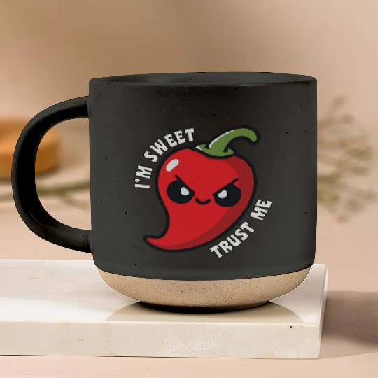 I'm Sweet Trust Me Hot Chili Pepper Funny Pottery Mugs