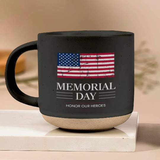 Memorial Day Pottery Mugs