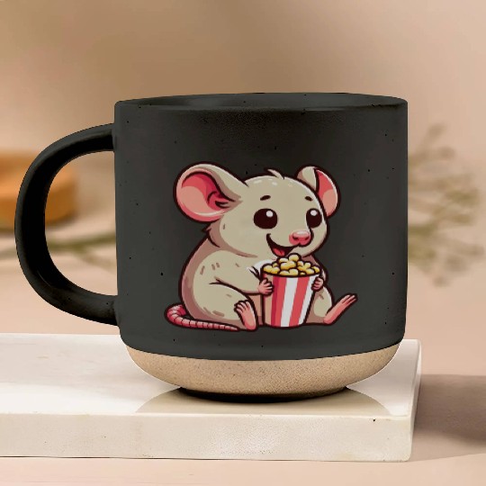 Mouse Rat Cinema Night Popcorn Movie Pottery Mugs