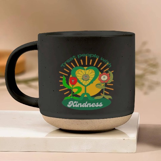 Treat People With Kindness Pottery Mugs
