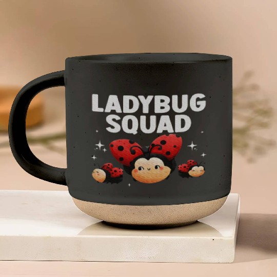 Cute Ladybug Squad Art Insect Ladybug Lover Pottery Mugs