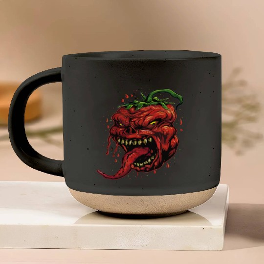 BBQ Hot Chili Carolina Reaper Hot Sauce Gift idea Pottery Mugs