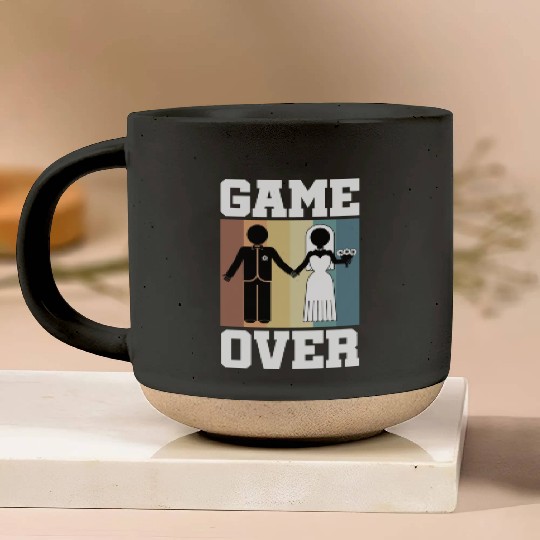 Game Over Bachelor Party Pottery Mugs