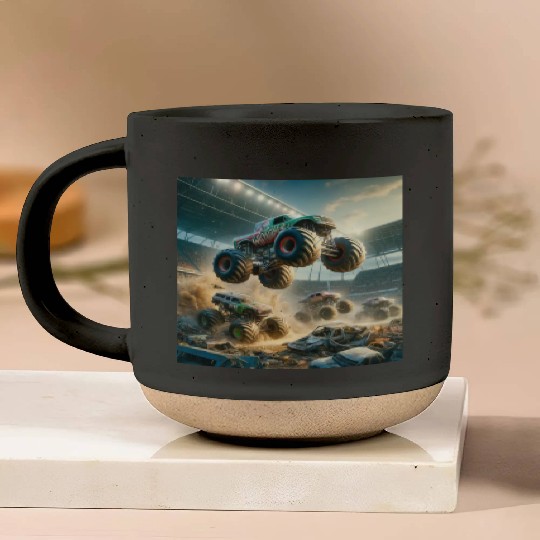 Monster Madness Monster Trucks Pottery Mugs