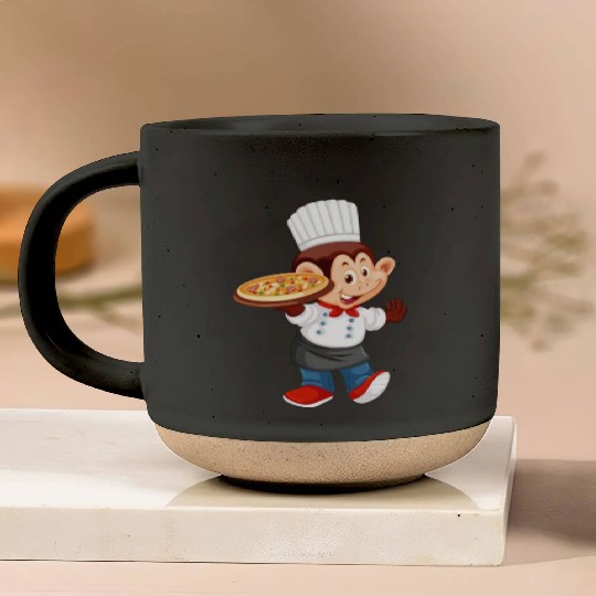 chef pizza monkey Pottery Mugs