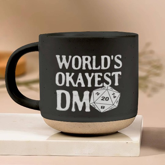 World's Okayest DM D20 Dice Dungeon Dragons Gaming Pottery Mugs
