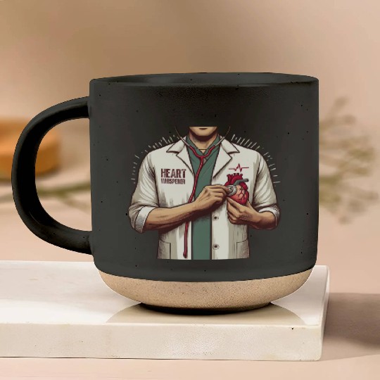 Cardiac Nurse Heart Whisperer Design Pottery Mugs