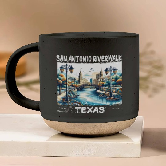San Antonio Riverwalk Pottery Mugs