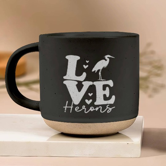 Love Heron Blue Heron Birds Lover Gifts Pottery Mugs