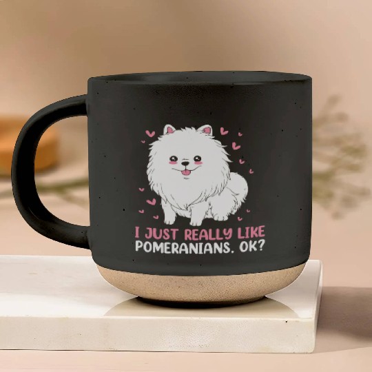 I Just Really Like Dogs Cute Pomeranian Pottery Mugs