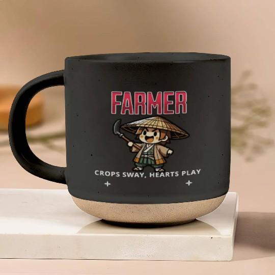 Joyful Farmer Charm Pottery Mugs