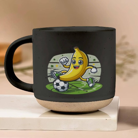 Banana Soccer Pottery Mugs