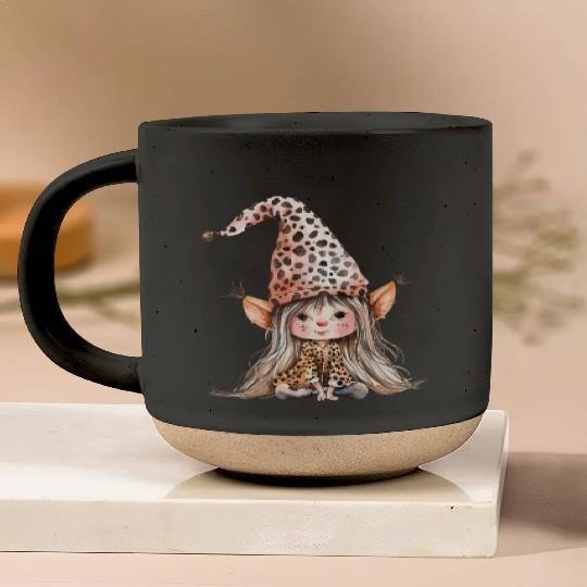 Leopard Print Gnome Clipart Images, Girly Pottery Mugs