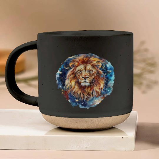 Celestial Lion Images, Mystical Lion, Night sky Pottery Mugs