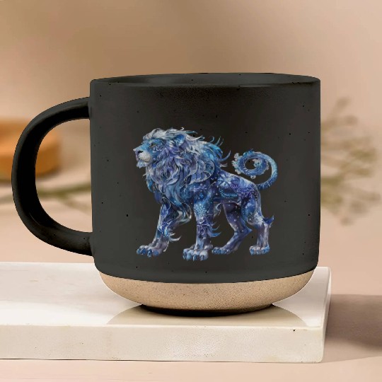 Celestial Lion Images, Mystical Lion, Night sky Pottery Mugs