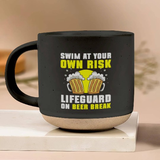 Lifeguard Pool Summer Pottery Mugs