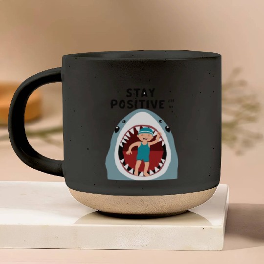 Stay positive Pottery Mugs