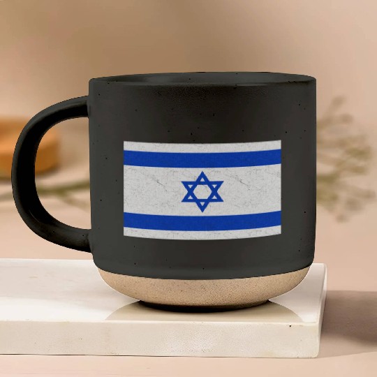 Israel Flag Pottery Mugs