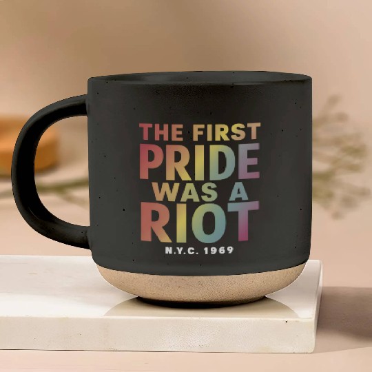 The First Pride Was A Riot LGBT Gay Ally Rainbow Pottery Mugs