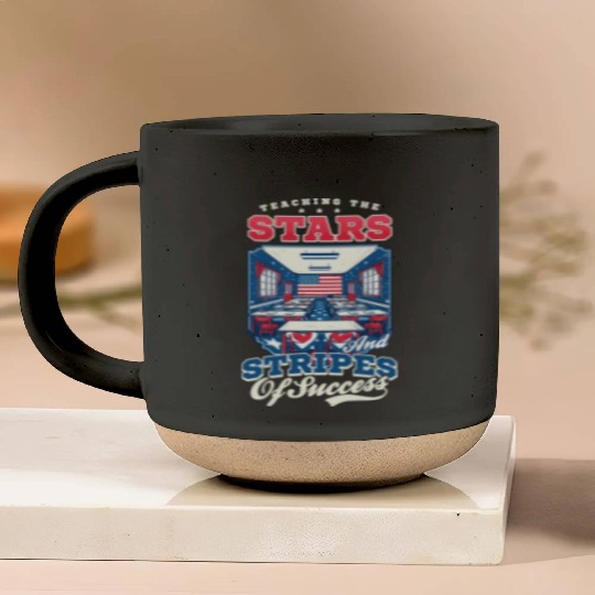 Patriotic Teacher Teaching Stars Stripes Success Pottery Mugs