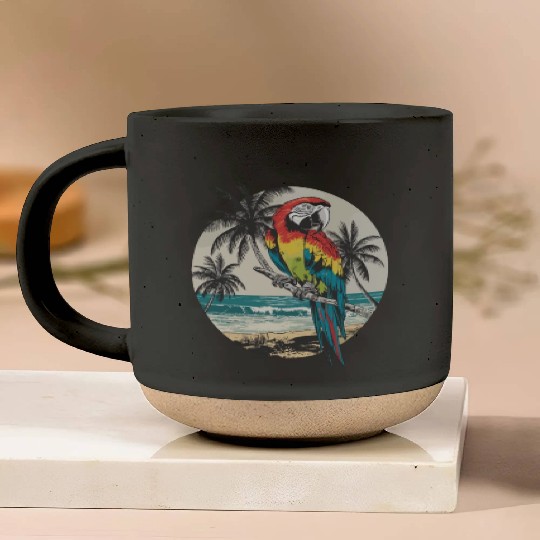 Macaw Parrot for a Bird Lover Animal Lover Pottery Mugs