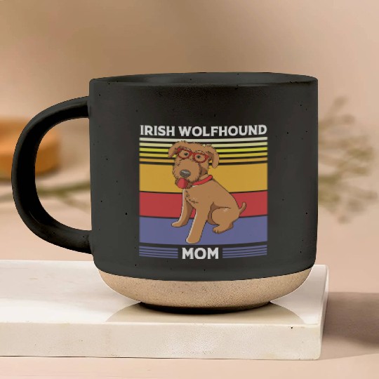 Mothers Day Dog With Sunglasses Irish Wolfhound Pottery Mugs