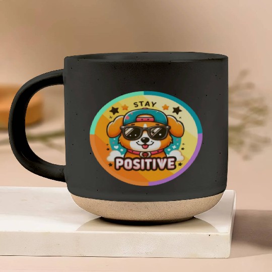 Stay positive Pottery Mugs