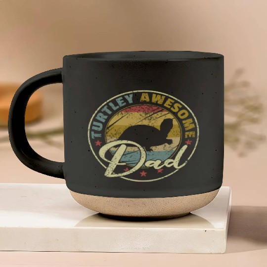 Turtley Awesome Dad Funny Shark Father's Day Gift Pottery Mugs