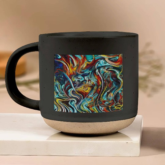 Multi abstrack Pottery Mugs