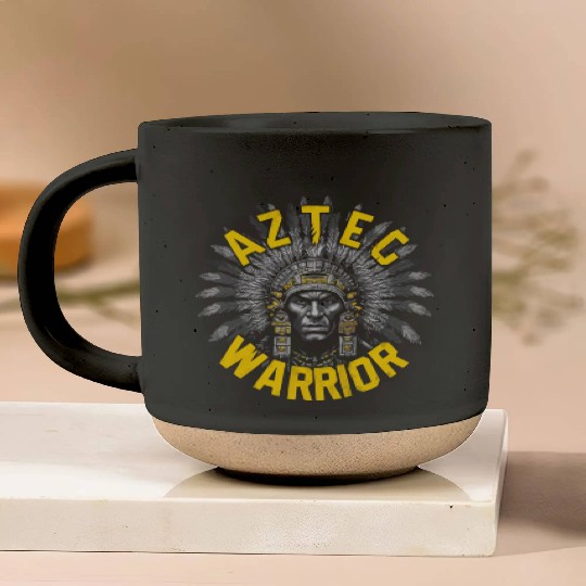 Aztec Warrior Indigenous Mexican Aztec Jaguar Pottery Mugs
