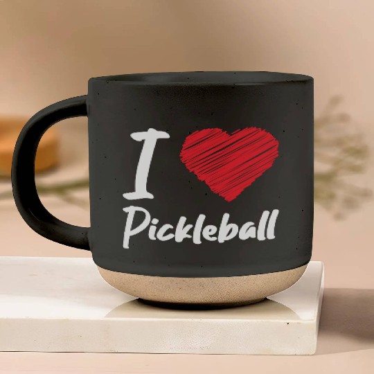 i love pickleball / pickleball lovers gifts Pottery Mugs
