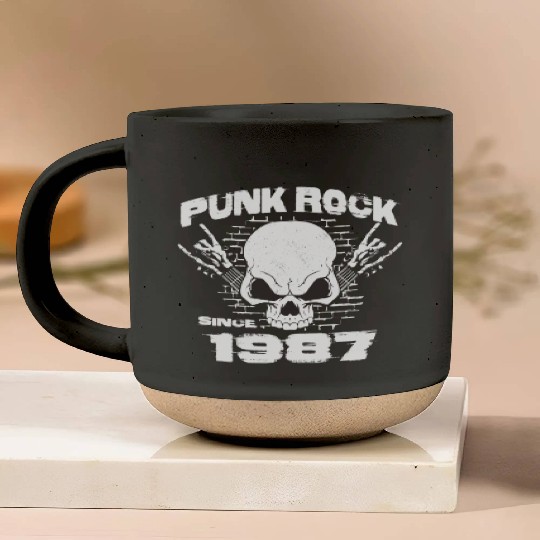 Punk Rock Since 1987 - Skull Rock Hands 37th Pottery Mugs